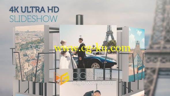 3D铁塔展示照片婚礼蜜月旅游明信片图片相册视频-AE模板的图片1