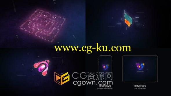 Modern Tech Logo现代科技标志视频片头动画制作-AE模板的图片1