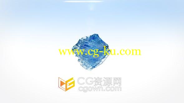液体飞溅流体水特效效果演绎LOGO动画视频片头-AE模板的图片1