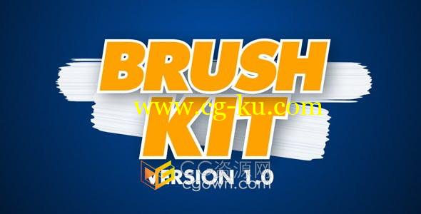 Brush Kit Vr 1.0可以完全自定笔刷动画效果工程文件-AE模板的图片1