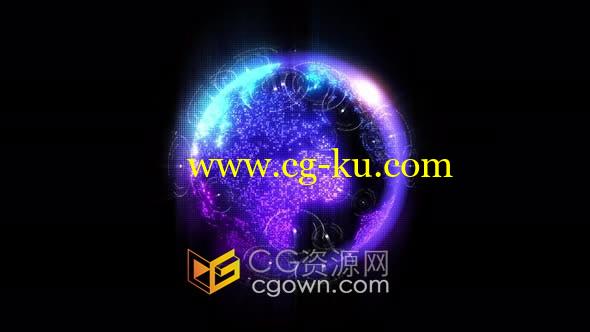 4k分辨率未来派全息地球数字数据遥测信息运动图形用户界面平视显示视频素材的图片1