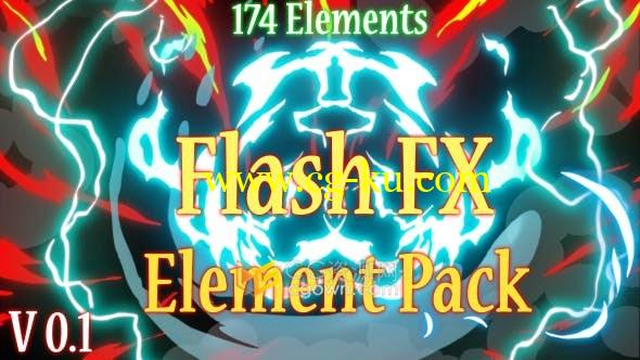 Flash FX Element 174卡通合成图形元素动画效果视频制作-AE模板的图片1