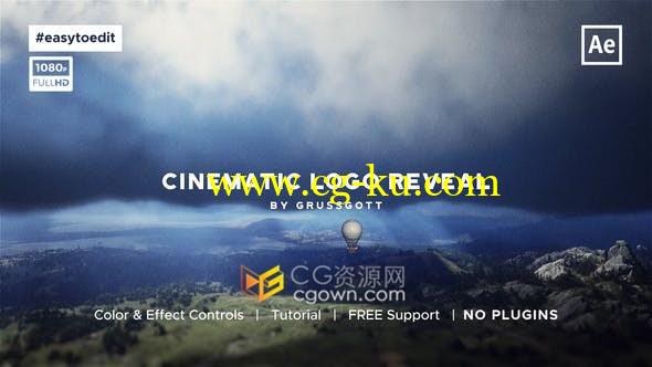 自然山风景镜头移动穿越天空展示LOGO动画视频片头-AE模板的图片1