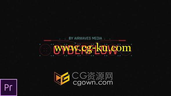 HUD Titles现代科技化图形毛刺故障视频字幕文字标题-PR模板的图片1