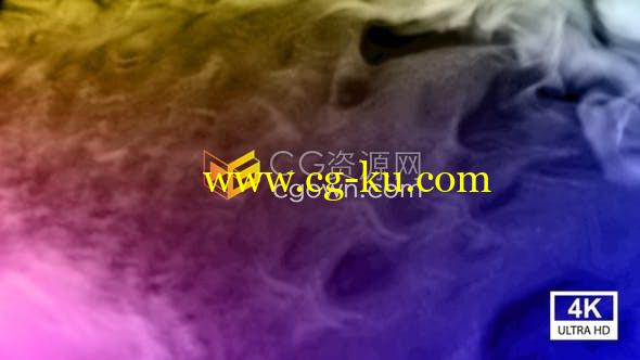 4K分辨率视频素材多彩浓烟烟雾特效视频效果免费下载的图片1