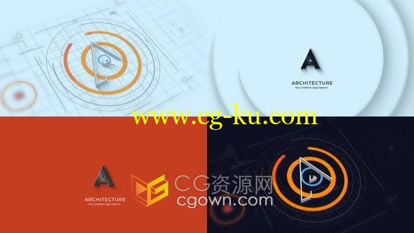 AE模板-建筑设计工程项目品牌公司标志视频片头Architectures 3D Logo的图片1