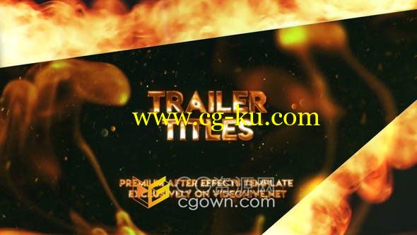 AE模板-火焰特效宣传介绍标题预告片视频Trailer Titles的图片1