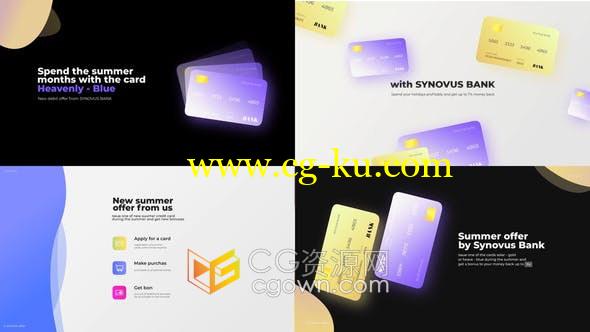 AE模板-新发信用卡数字金融银行卡名片卡片展示动画视频的图片1