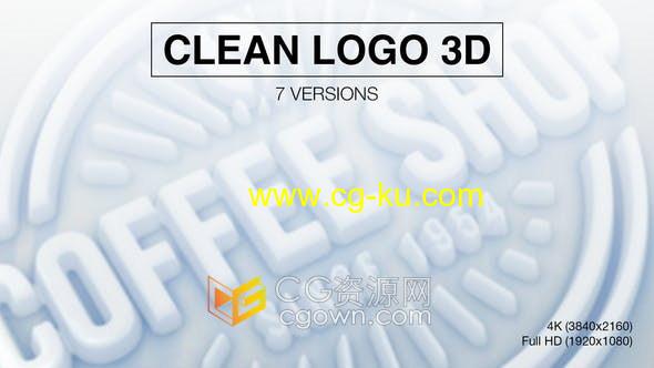 AE模板-7种3D明亮标志视频动画适合制作公司LOGO片头的图片1