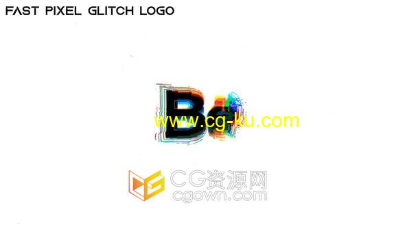 AE模板-像素故障RGB变形拉伸动画Fast Pixel Glitch Logo的图片1