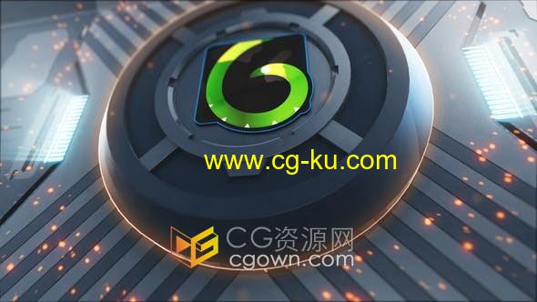 AE模板-3D金属场景LOGO动画视频转场过渡效果制作的图片1