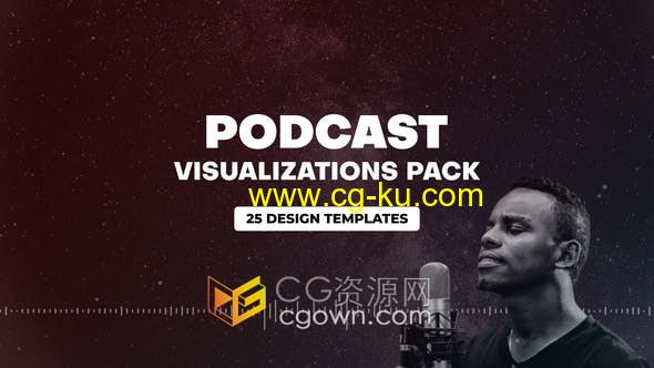 AE模板-25种设计音频可视化播客卡片式封面音乐单曲专辑发布的图片1