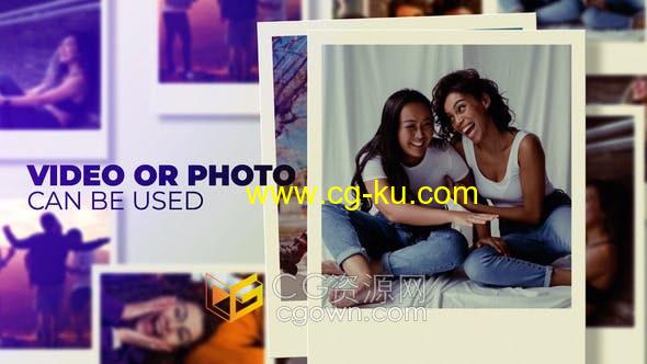 AE模板-照片幻灯片放映适合社交媒体共享回忆家庭旅行相册视频的图片1