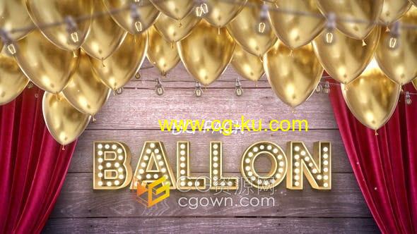 AE模板-10个大气球装饰场景动画介绍庆祝庆典生日快乐视频短片的图片1