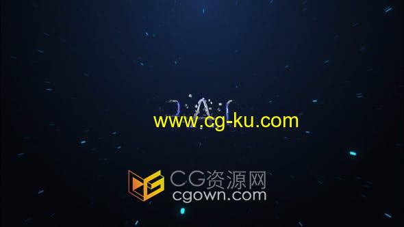 AE模板-粒子飞溅特效视频片头Space Logo Reveal的图片1