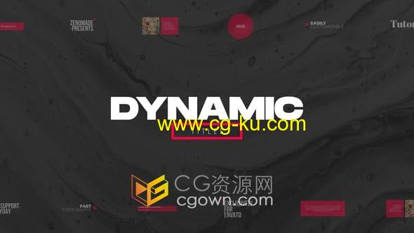 AE模板-15个动态标题视频字幕动画制作Dynamic Titles的图片1