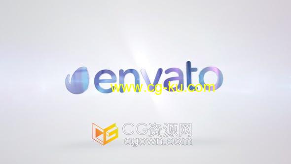 AE模板-闪耀波纹光效明亮公司标志动画视频Clean Logo的图片1