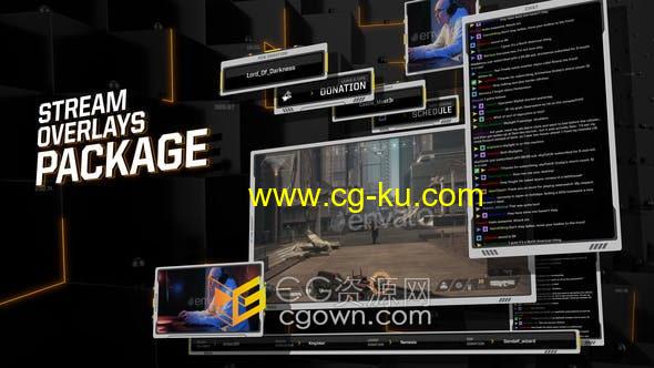AE模板-4K分辨率效果电子竞技游戏直播比赛视频包装设计的图片1