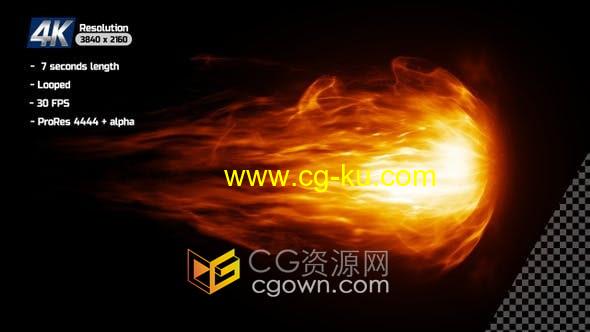 4K分辨率火球燃烧火焰特效合成视频素材免费下载的图片1