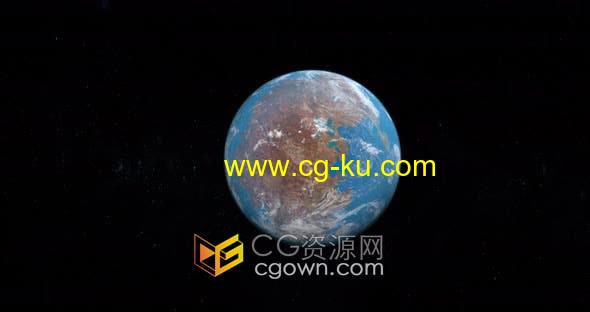 4K视频素材-盘古地球超大陆慢慢靠边地球表面动画效果的图片1