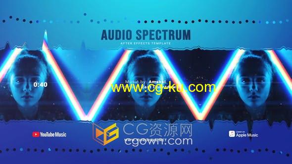 AE模板-生成音频频谱工具音乐波形图形动画Music封面视频的图片1