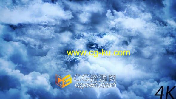 4K分辨率深色云层动画背景视频素材下载的图片1