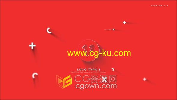 AE模板-创意图形排版元素动画效果LOGO创意视频片头的图片1
