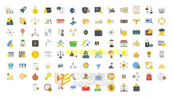 AE模板-Crypto Currency Icons 100个加密货币图标动画的图片1