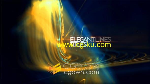 AE模板-优雅粒子线条动画背景抽象宣传片头视频Elegant Lines Titles的图片1