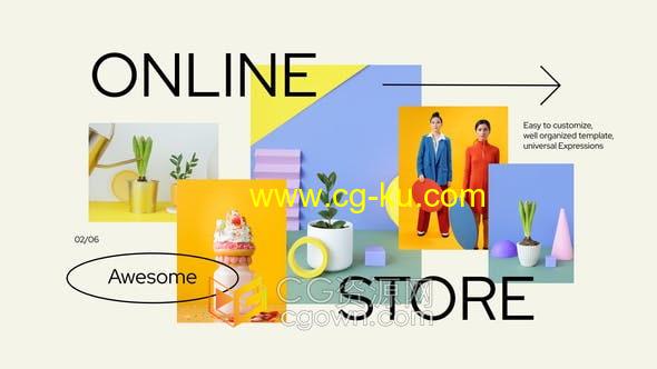 AE模板-网上购物商店促销时装店产品展示短视频片头的图片1