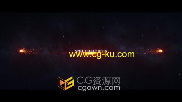 AE模板-太空空间星云粒子特效滑过光效标题动画视频预告片的图片1