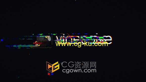 AE模板-彩色晶片数字失真毛刺效果科技视频片头故障LOGO的图片1
