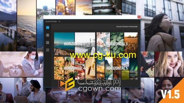 Multi Screen Split Divider AE脚本创建多屏分割照片分屏视频墙工具的图片1
