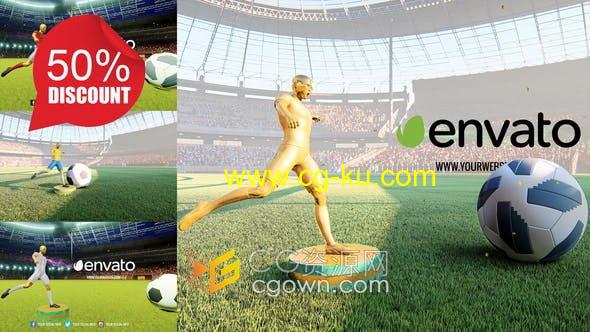 AE模板-体育馆运动场足球联赛世界杯足球比赛LOGO动画展示的图片1