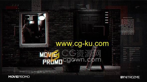 AE模板-侦探恐怖惊悚片电影宣传片故障图文动画视频的图片1