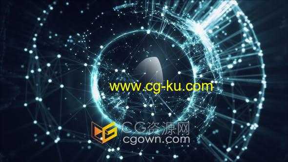 AE模板-超级炫酷的区块链技术加密货币互联网网络主题徽标LOGO动画的图片1