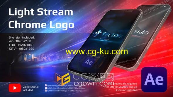 4K美丽散景光流效果数字科技标志片头含INS垂直版AE模板下载的图片1