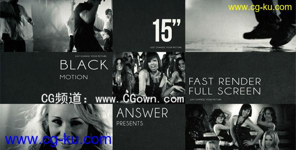 黑色固体运动Videohive Black Solid Motion AE模板的图片1