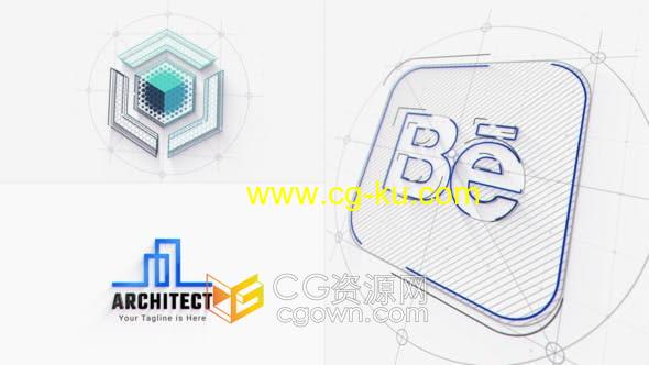 4K分辨率3D建筑公司LOGO品牌宣传视频片头动画-AE模板的图片1