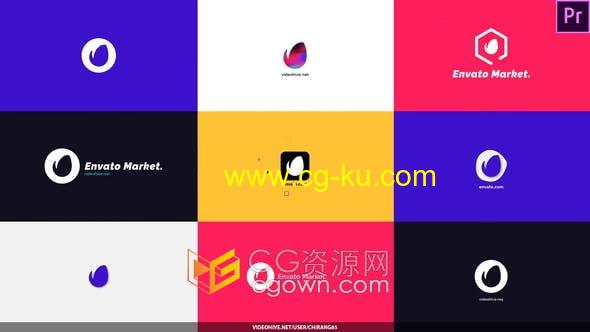 PR模板-38个迷你标志场景简单实用LOGO动画片头的图片1