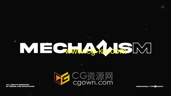 AE模板-创意黑白风格闪烁文字排版标题动画的图片1