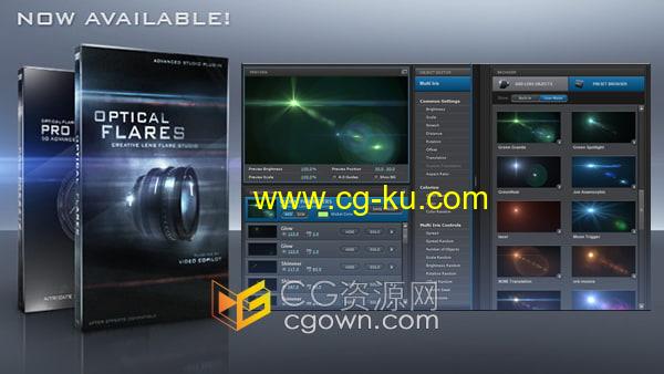 Optical Flares v1.3.7 AE插件制作3D镜头光晕效果的图片1
