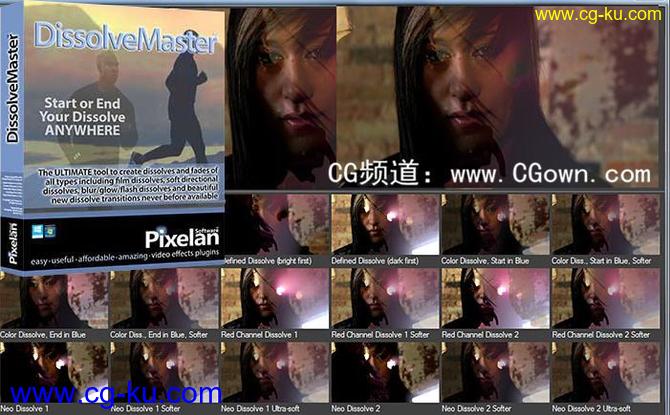 AE 溶解转场大师插件 Pixelan DissolveMaster v1.1的图片1