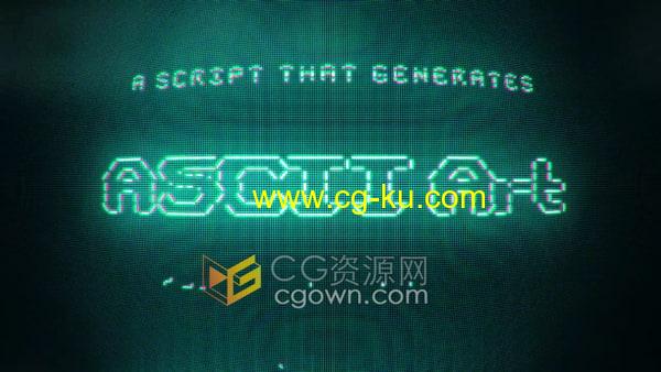 ASCII Generator v1.3 AE脚本将文字图层生成复古编码效果的图片1