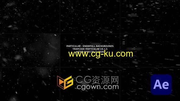 AE模板-8个实用的雪花背景降雪下雪冬雪粒子背景免费下载的图片1