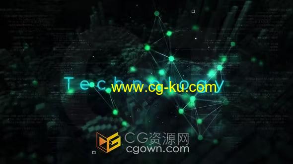 3d抽象计算机网络数据智能技术赛博朋克数字游戏宣传片视频-AE模板的图片1