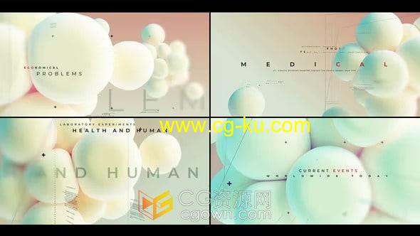 3D动画介绍医学现代医疗诊所医生医疗保健公司宣传片头视频-AE模板的图片1
