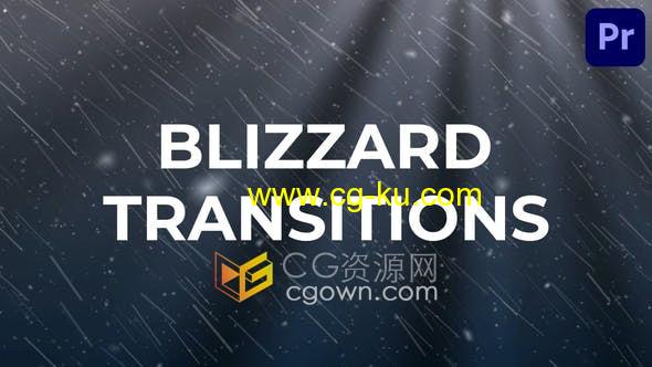 17组雪花飘飞动画过渡视频转场祝北京2022年冬奥会举办成功-PR模板的图片1
