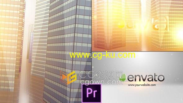 摩天大楼建筑城市景观图形动画场景LOGO演绎视频片头-PR模板的图片1