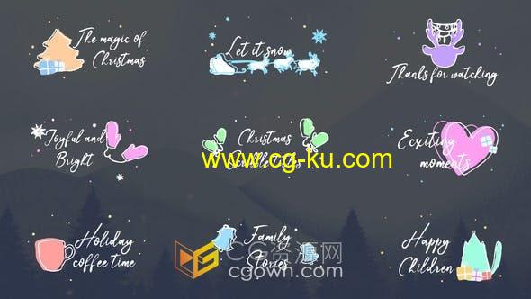 9组可爱涂鸦动感文字标题视频字幕制作-FCPX插件的图片1